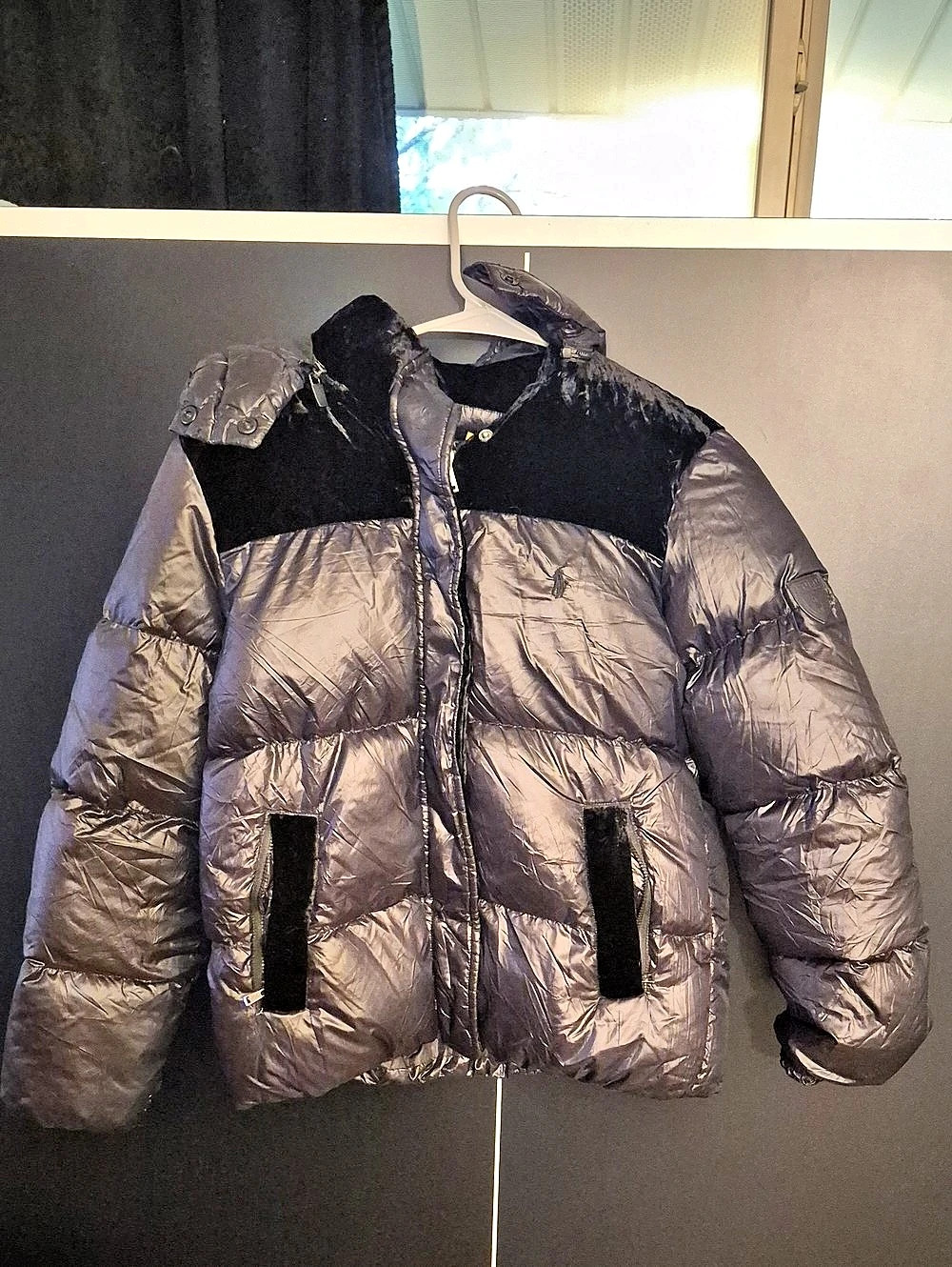 Polo Ralph Lauren Girls Velvet-Trim Large Puffer Jacket